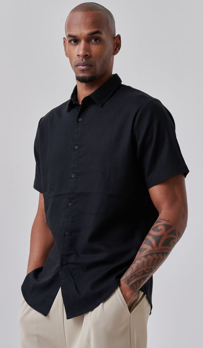 Camisa Lino Manga Corta — Art. 2396