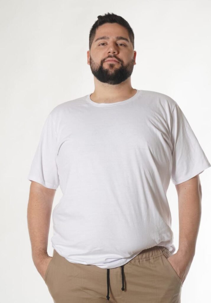 Pack x5 — Remera lisa algodón peinado talle especial