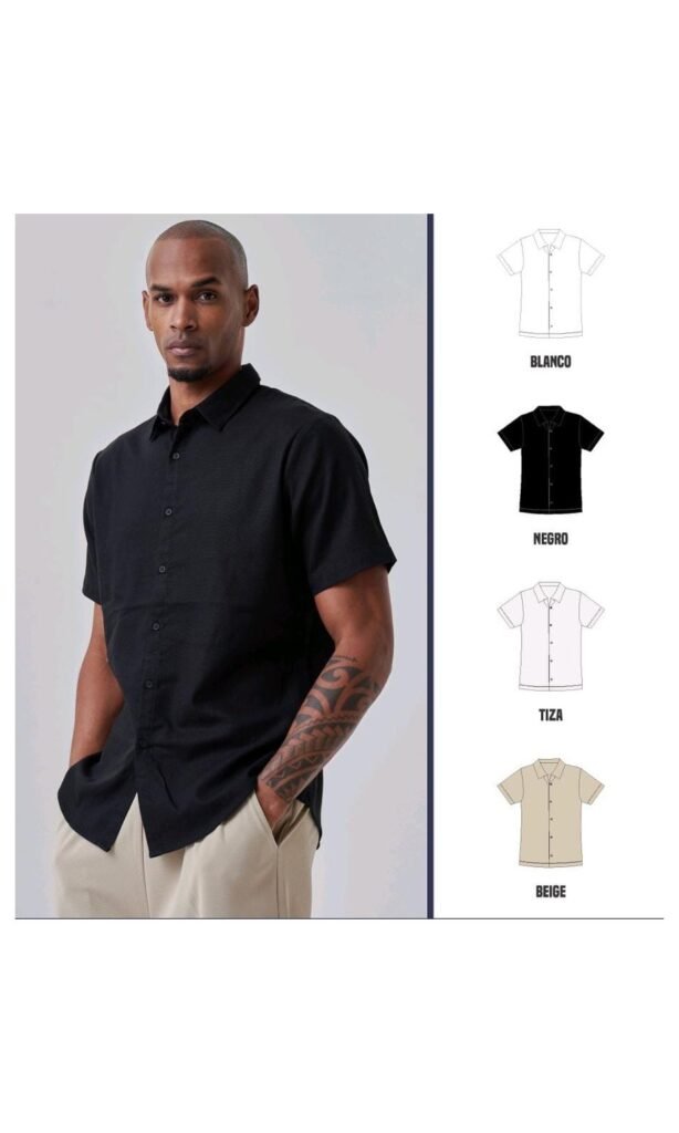 Pack x5 — Camisa de lino manga corta