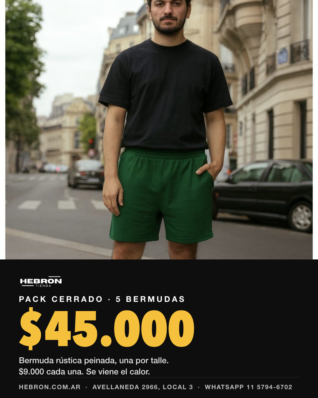 Pack de 5 bermudas por $45.000