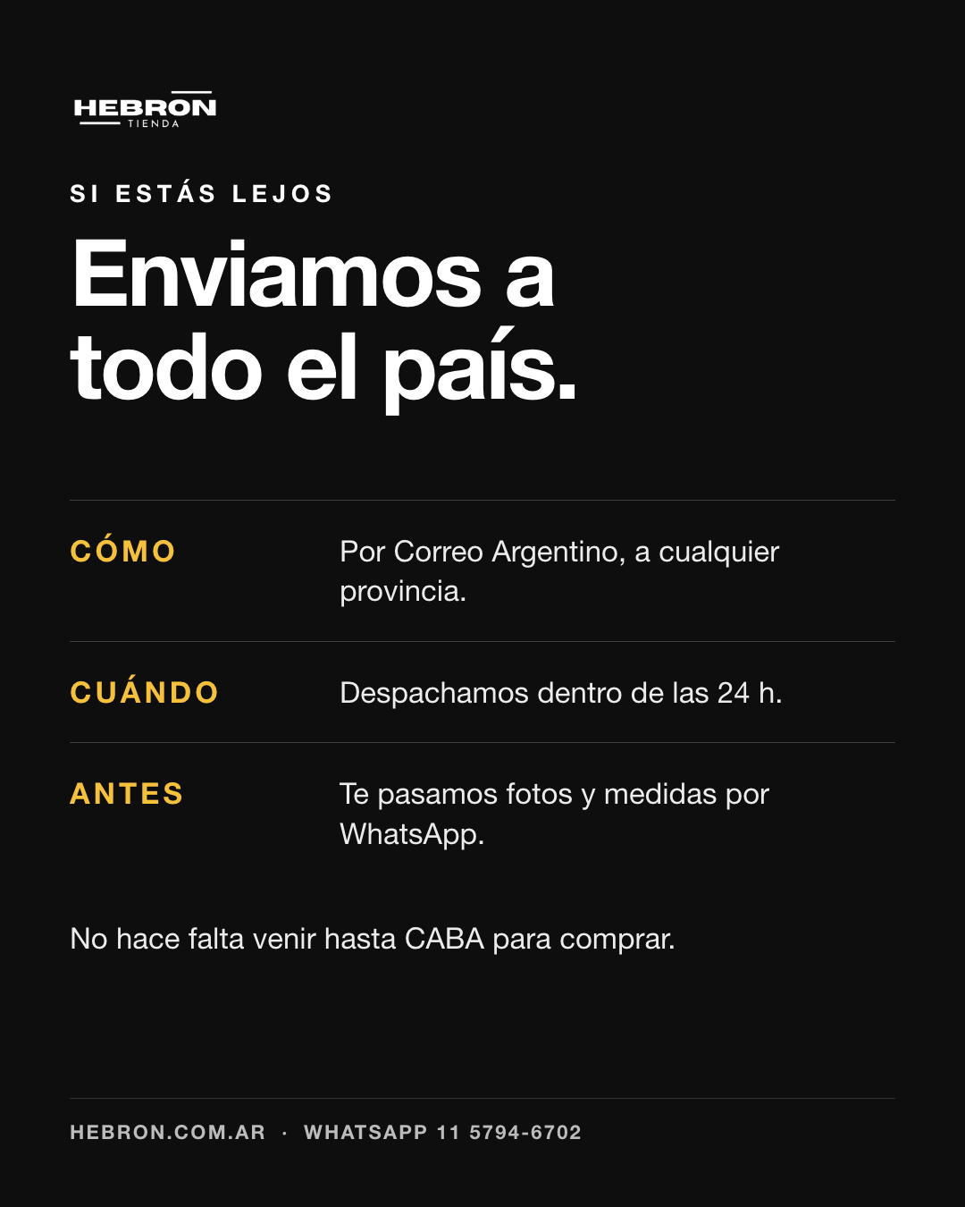 Enviamos a todo el país