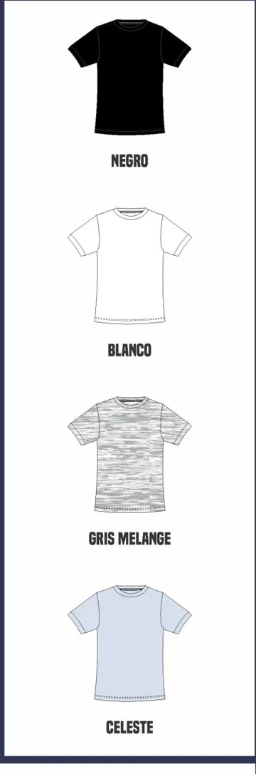 Colores disponibles del artículo 2316
